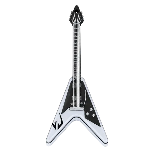 GV · Goat V Guitar Keychain