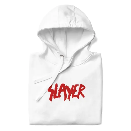 Slayer · Red Drip HD Embroidered Logo Hoodie