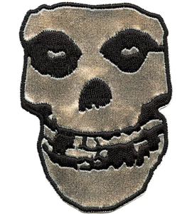 Misfits · Silver Pleather Skull Back Patch